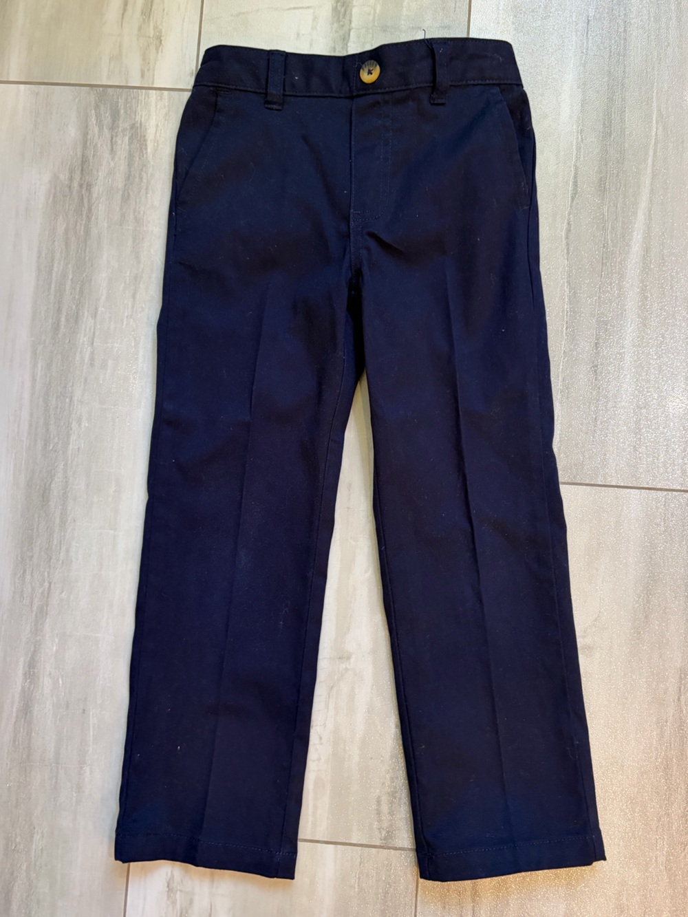 French Toast Navy School Uniform Chino Pull-On Elastic Waist Pants Girls 5